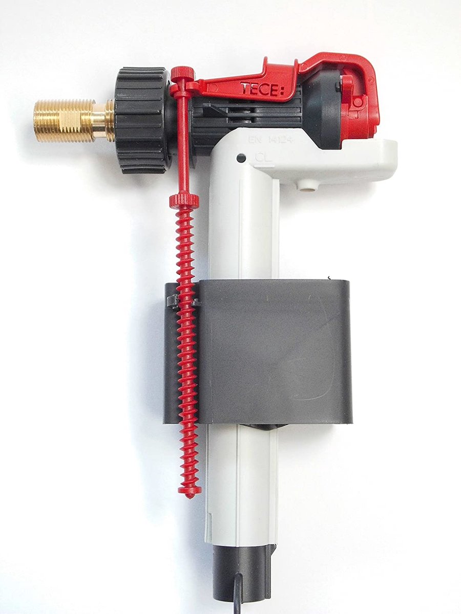 Tece 9820353 vulventiel voor spoelbakken (vulhoogte instelbaar; compact; geluidsarm), zwart