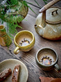 Bloomingville theepot aardewerk bruin ikigai