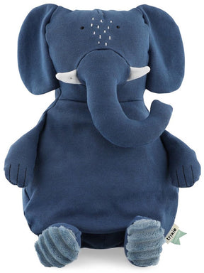 Trixie knuffel - mrs. elephant - dieren pluche - olifant - eerste knuffel voor baby - 100% biologisch katoen - groot
