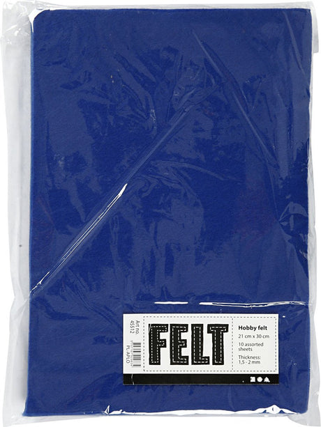 Creativ company hobbyvilt blauw a4, 10 vellen