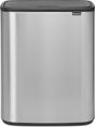 Brabantia bo touch bin prullenbak - 60 liter - 1 vak - matt steel fingerprint proof