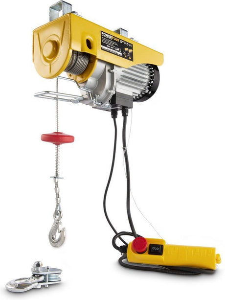 Powerplus elektrische takel powx902 - 1050w - max. 600kg, 12m niet-draaiende kabel - afstandsbediening - met 2 bevestigingsbeugels