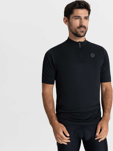 Rogelli core heren fietsshirt - lange mouw - lange rits - zwart