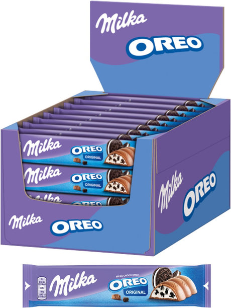 Milka oreo chocolade reep - doos 36 x 37g - chocoladerepen en tabletten - chocolade bar