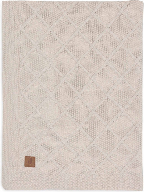 Jollein deken ledikant 100x150cm check knit oatmeal