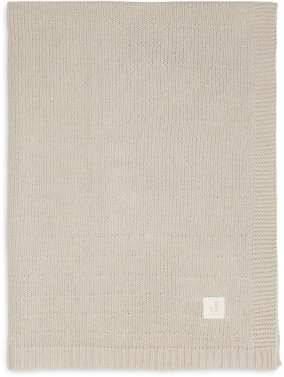 Jollein baby deken ledikant 100x150cm sprinkle knit sand