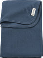 Meyco baby jacquard ledikant deken - flannel - indigo - 100x150cm - 1.0 tog