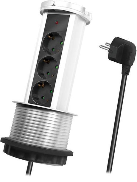 Logilink lps235a stopcontact (inbouw) aanraakbeveiliging zilver-zwart