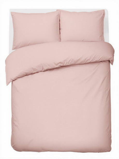 Hush. living hush living - dekbedovertrek percale - 100% katoen - 200tc - extra fris en koel - sterk en slijtvast - 240x220+20cm - 60x70cm kussensloop - met bevestigingslusjes - oudroze