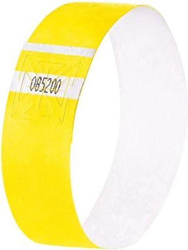Sigel evenementenbandjes super soft 255x25mm neon geel 520 stuks