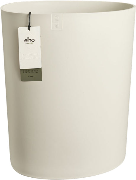 Elho eden aquacare high 40 - bloempot voor binnen buiten - 100% gerecycled plastic - ø 39.0 x h 50.1 cm - linen white