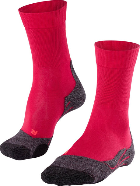 Falke tk2 cool anti-blaar dik lyocell functioneel materiaal wandelsokken dames rood - maat 35-36 35 36