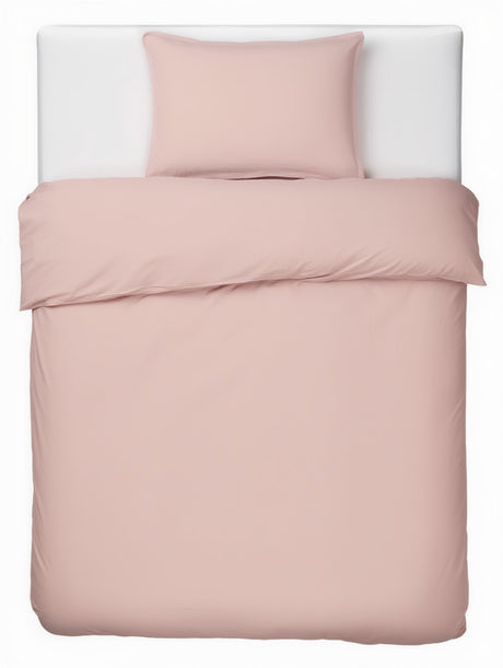 Hush. living hush living - dekbedovertrek percale - 100% katoen - 200tc - extra fris en koel - sterk en slijtvast - 140x220+20cm - 60x70cm kussensloop - met bevestigingslusjes - oudroze