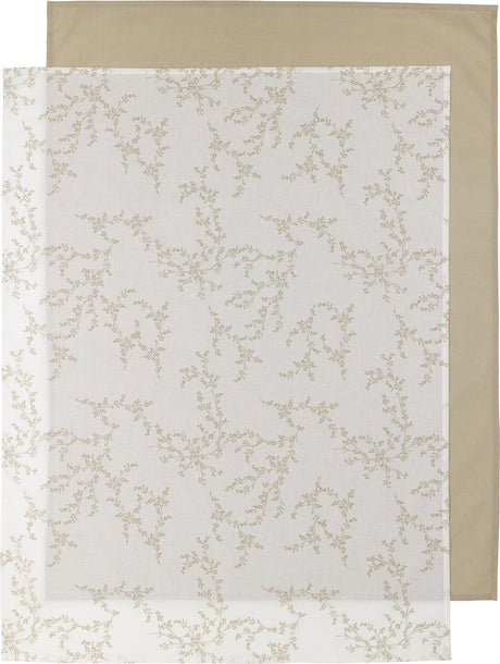 Meyco baby branches ledikant laken - 2-pack - sand - 100x150cm - 0.3 tog
