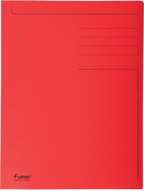 Exacompta 50x forever® bedrukte map met 3 kleppen - 280gm2 - 24x32 cm voor a4 - rood - 448003e