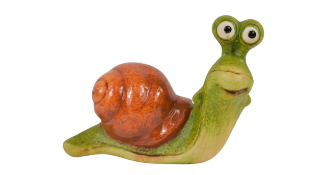 Snail ceramic 12,5x7,5x11h green