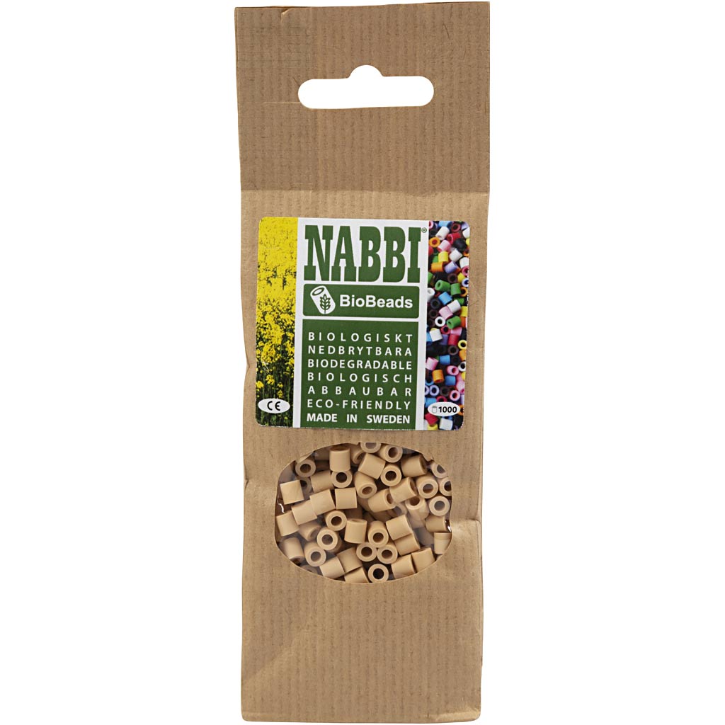 Creativ company http: www.cchobby.nl biobeads-van-nabbi-afm-5x5-mm-gatgrootte-2-5-mm-medium-creme-1000-stuk-1-doos