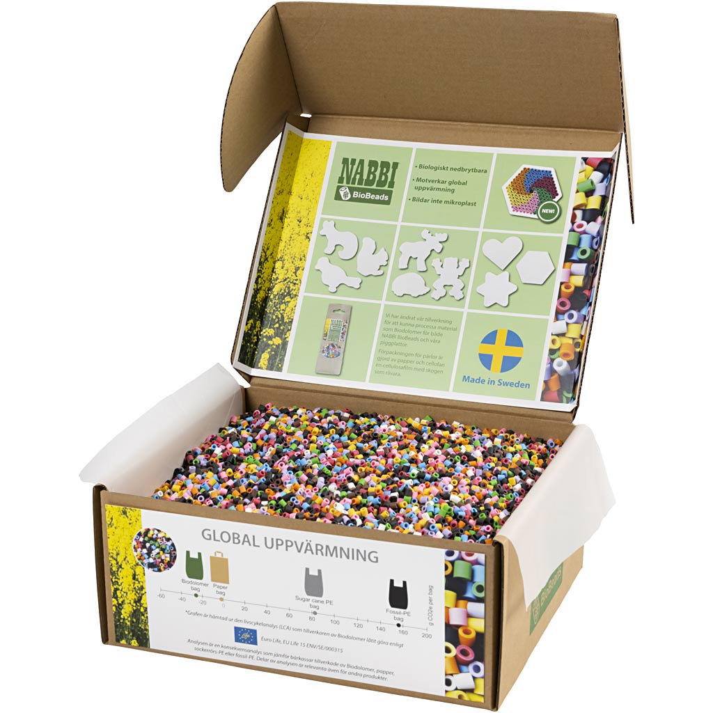 Creativ company http: www.cchobby.nl biobeads-van-nabbi-afm-5x5-mm-medium-standaardkleuren-55000-stuk-1-doos
