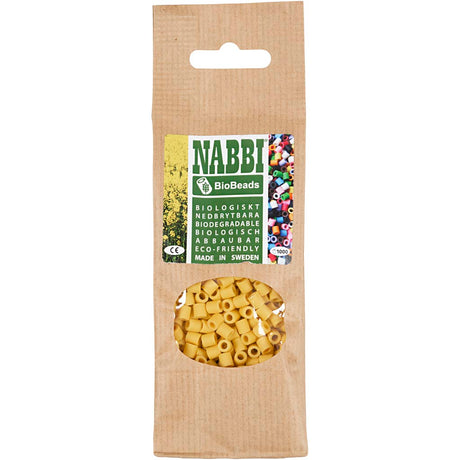 Creativ company http: www.cchobby.nl biobeads-van-nabbi-afm-5x5-mm-gatgrootte-2-5-mm-medium-geel-1000-stuk-1-doos
