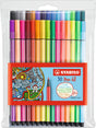Stabilo pen 68 viltstiften - 24dlg. + 6 neonkleuren