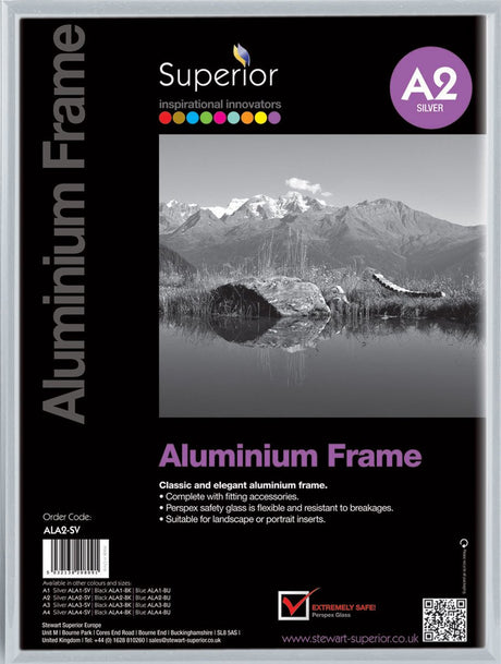 Seco fotolijst - a2 - 42 x 59.4cm - zilver geborsteld aluminium - 11mm frame