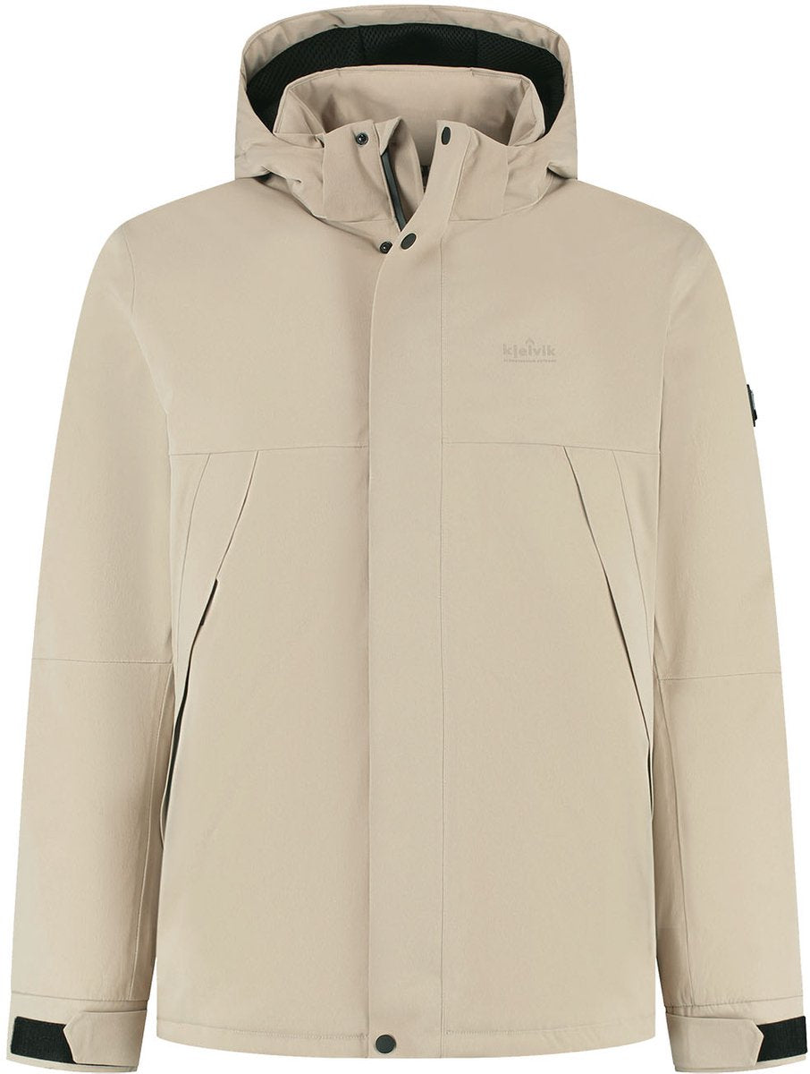 Kjelvik deen heren outdoorjas - zand