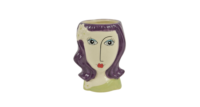 Lady pot ceramic d9x12h bordeaux
