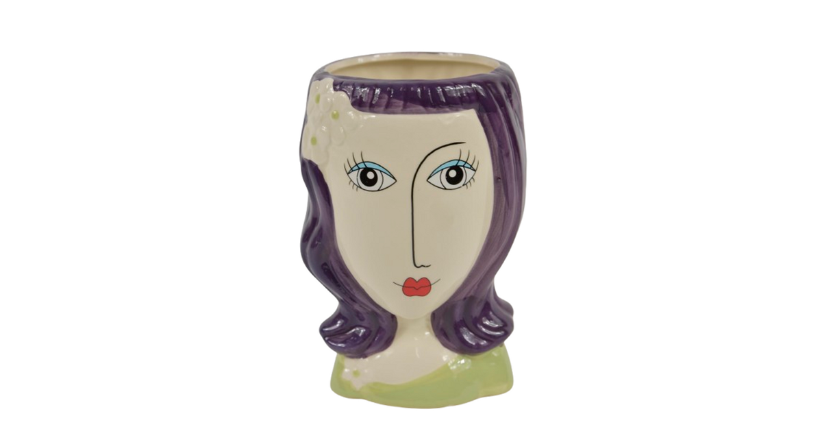 Lady pot ceramic d12x17h bordeaux