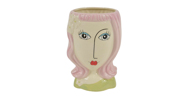 Lady pot ceramic d12x17h pink
