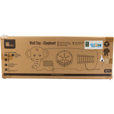 Vigatoys http: www.cchobby.nl viga-houten-activiteitenbord-met-olifant-afm-91x32x4-6-cm-1-stuk
