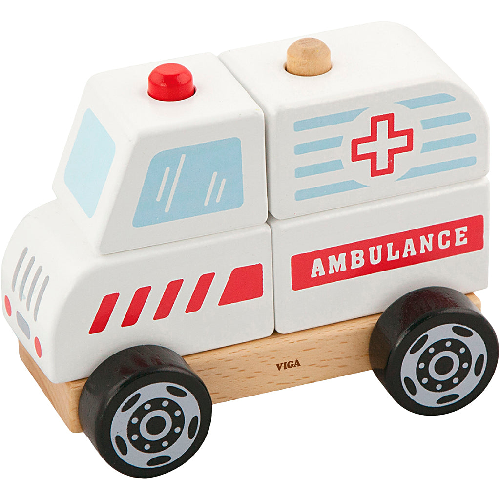 Http: www.cchobby.nl viga-houten-stapelbare-ambulance-speelgoed-ambulance-afm-13x10x8-cm-1-stuk