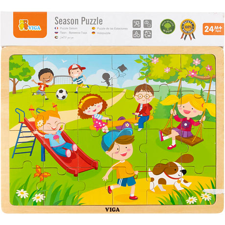 Vigatoys http: www.cchobby.nl viga-seizoenen-viga-houten-puzzel-de-seizoenen-lente-afm-30x22-5-cm-24-delen-1-stuk