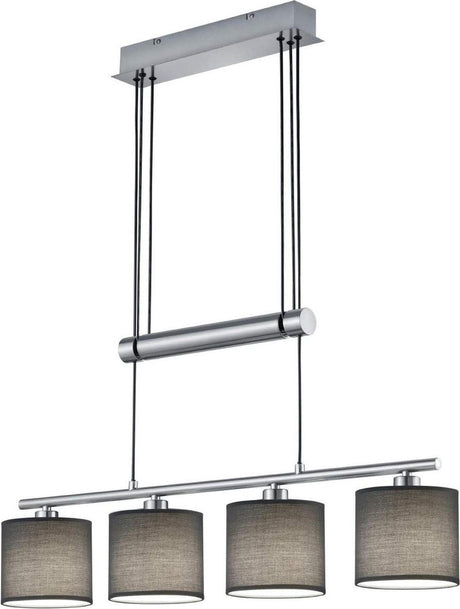 Trio garda - hanglamp - nikkel mat - excl. 4x e14 28w