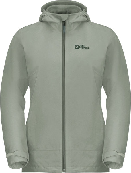 Jack wolfskin moonrise 3in1 jkt w dames outdoorjas - mint leaf