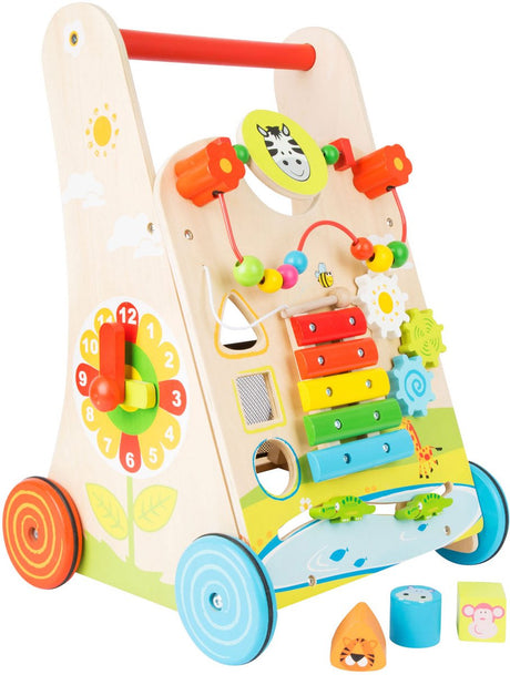 Small foot - houten baby walker loopwagen kleurrijk