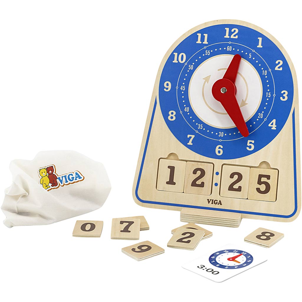 Vigatoys http: www.cchobby.nl viga-leerklok-h-28-cm-l-26-cm-b-13-1-stuk