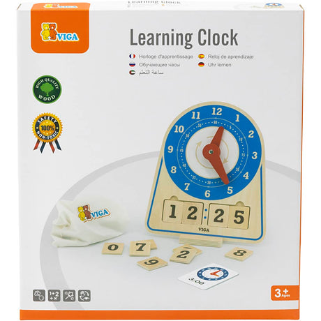 Vigatoys http: www.cchobby.nl viga-leerklok-h-28-cm-l-26-cm-b-13-1-stuk
