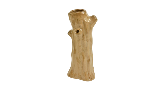 Vase 12,5x12x25cm tree porcelain brown
