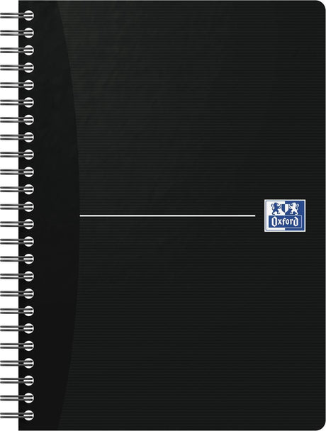 Oxford smart black spiraalblok - a5 - gelijnd - soft cover - 90 vel