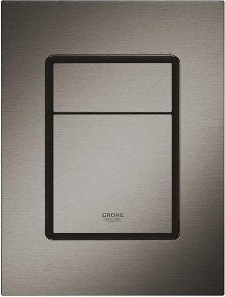 Grohe skate cosmopolitan s bedieningspaneel toilet - verticaal - dual flush - geborsteld hard graphite (mat antraciet) - slank formaat