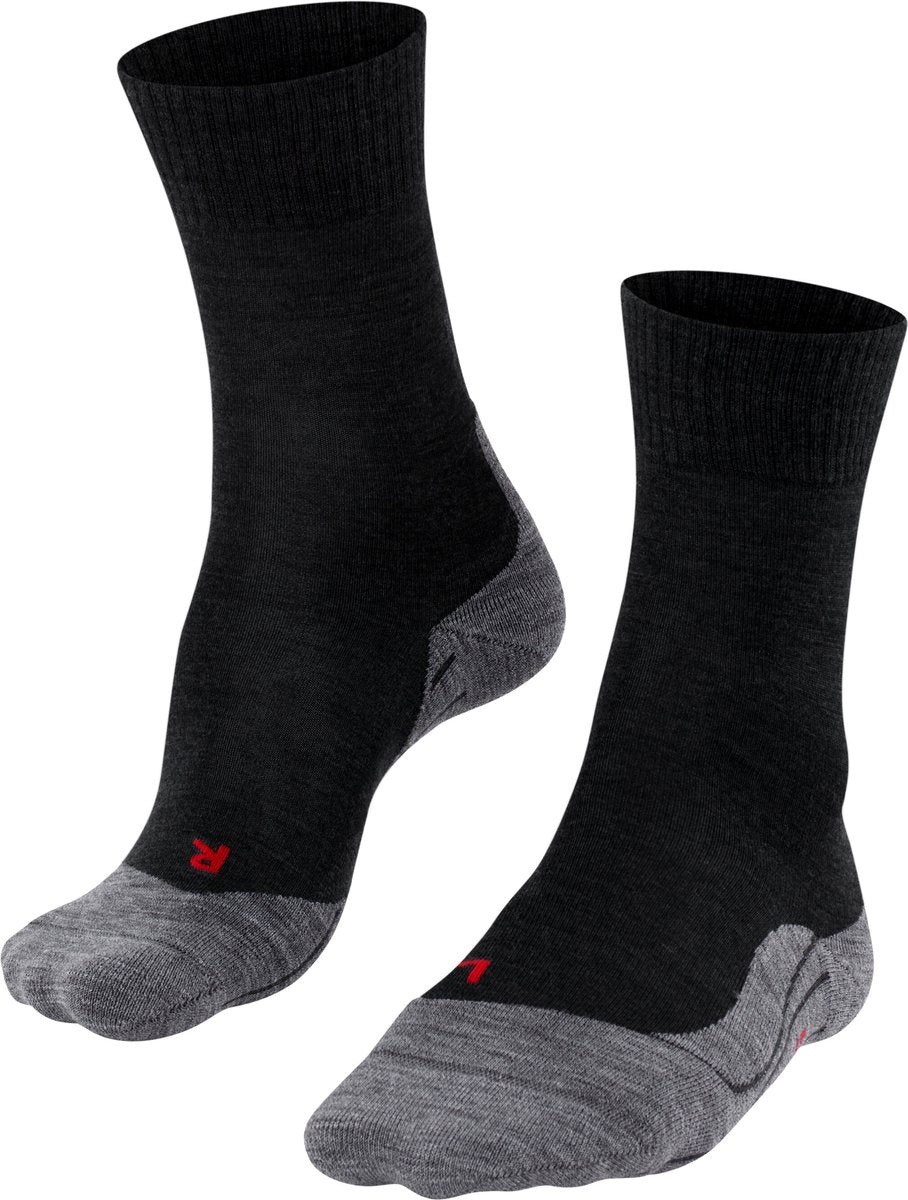 Falke tk5 anti-blaar dun wol functioneel materiaal wandelsokken dames zwart - maat 41-42