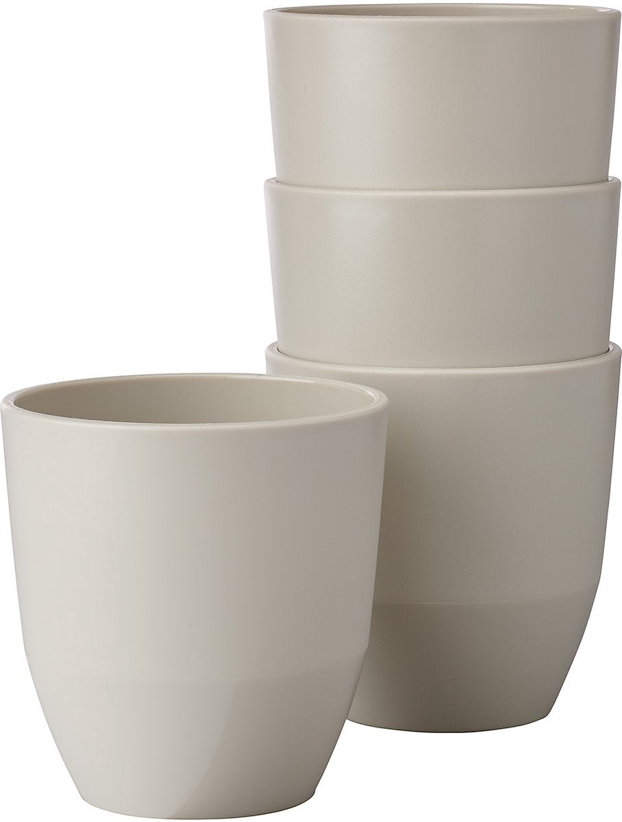 Mepal beker silueta - 4x 200 ml - koffiebeker - nordic white