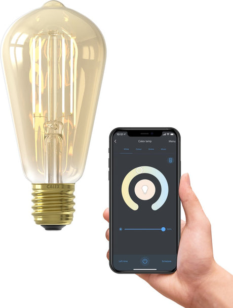 Calex smart rustiek led lamp 7w 806lm 1800-3000k