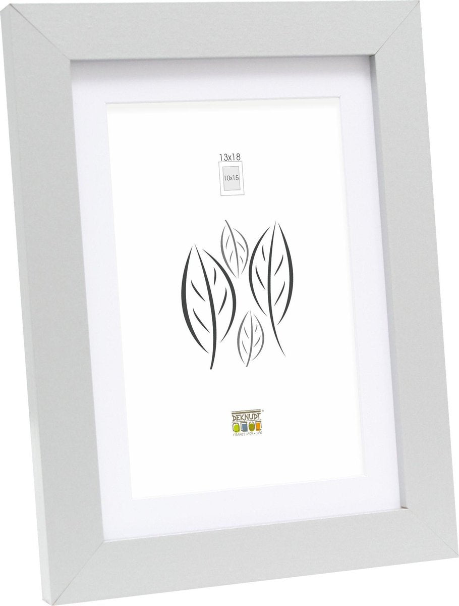 Deknudt frames fotolijst - zilver met passe-partout - 10x15 13x18 cm