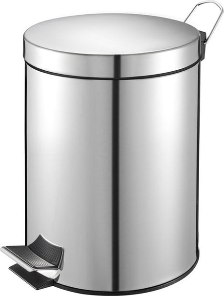 V-part - pedaalemmer 5 liter - stainless steel - rvs - prullenbak