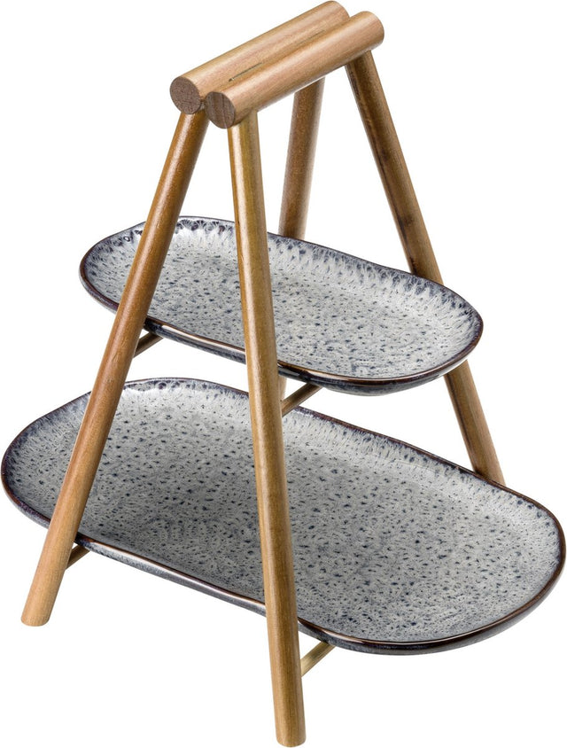Leonardo matera etagere oval grijs matera
