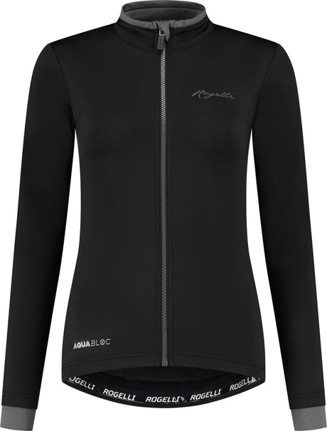 Rogelli essential fietsshirt - lange mouwen - dames - zwart - maat l