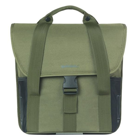 Basil enkele fietstas go 16 liter 15 x 29 x 34 cm - donkergroen
