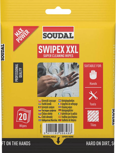 Soudal reinigingsdoekjes swipex 20 stuks - schoonmaakdoekjes