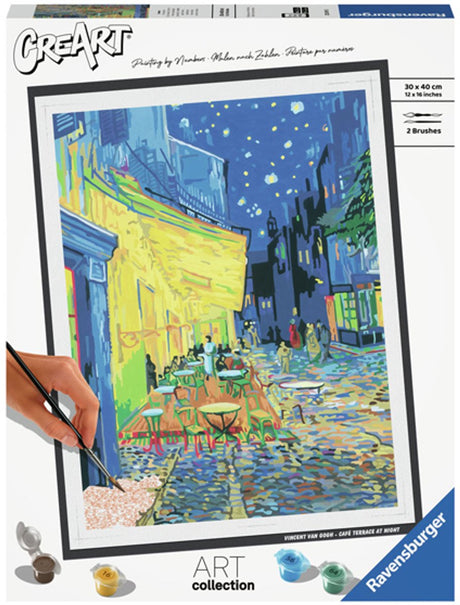 Ravensburger creart schilderen op nummer - cafe terrace van gogh